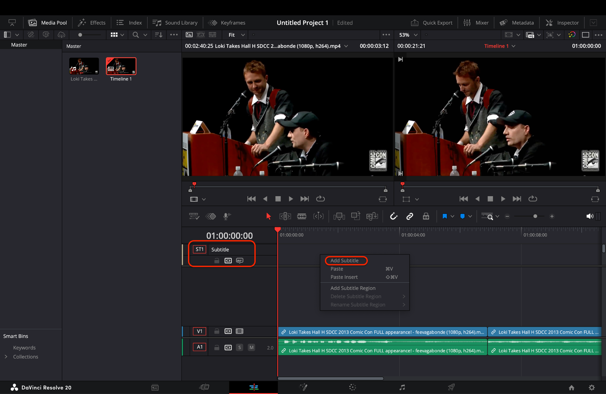 add the subtitle track